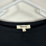 Madewell NEW  Sleeveless Boatneck Side Slit Tee Top Black Minimalist Cotton XS Photo 8