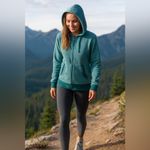 Pact  organic teal full zip drawstring hoodie jacket size XL Photo 1