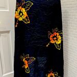 Hibiscus Collection Long floral Sarong with fringe. 💯 rayon. Black/multi. NWT. Black Photo 0