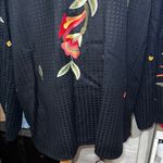 Maggie Barnes Black Cardigan/ jacket with Floral Embroidery 3X Photo 7