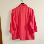 CJ Banks Pink Full Zip Front Lightweight Coat NEW Size 1X 3/4 Sleeves Photo 7
