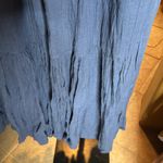 American Eagle  Outfitters Strapless Tiered Crochet Denim Blue Dress Size Large Photo 4