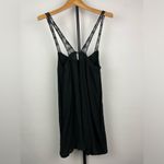 Quiksilver Quicksilver Black Crinkle Lace Strap Mini Dress Blouse with Pockets‎ Photo 5