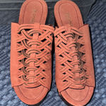 Michael Kors Women's Red Brick color Woven Mules Photo 0