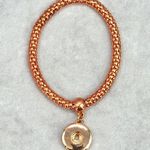 None Rose Gold Circle Elastic Boho Charm Stretch Bracelet Fashion Jewelry JB2-47 Photo 0