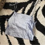 Topshop NWT  Blue Tie-Strap Satin Camisole US 6 Photo 4