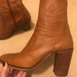 Topshop Brown Leather Booties Photo 0