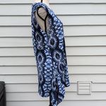 Fig & Blu Sleeveless Tie Dye Tunic Top | Tie Dye Sleeveless Shirt Blue Size L Photo 3
