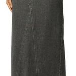 Levi Strauss Signature Women’s Maxi Denim Skirt Mid Rise Western in Gray Black 2 Photo 0