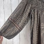 Anthropologie  Vanessa Virginia Top M Multi Augusta Off-Shoulder Lace Trim Boho Photo 3