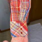 Vintage Miller Western Wear Plaid Long Sleeve pearl snap Shirt size 16/38 READ Red Photo 2