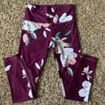 Athleta Elation 7/8 Tights Red Floral XS Photo 0