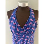 Southwind Apparel Sundress Size L Blue Pink Crabs Halter Swim Halter Beach Vaca Size L Photo 1