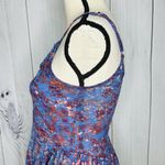 Free People Babydoll Peplum Tank Top Sz XS Blue Floral Bohemian Cottage Photo 6