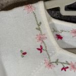 Stitches In Time Sweater Medium Floral Knit Cardigan Grannycore Cottagecore Pink Photo 4