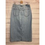Abercrombie & Fitch Denim Skirt Womens Blue High Rise Front Slit Midi NWT SZ 30 Photo 1