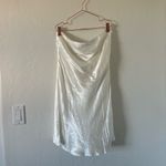 For Love & Lemons Satin strapless white dress Photo 1
