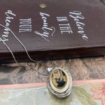 Audrey Hepburn Classic Icon Locket Pendant Necklace Stainless Steel Black Photo 3