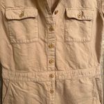 Outerknown  S.E.A. Tan Sand Cotton Linen Jumpsuit Short Sleeve Medium Photo 4