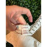 Sundance Cream Eyelet Silk Tiered Sun Dress Size Medium Tan Photo 2