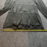 American Eagle  Womens XS Long Sleeve babydoll‎ Blouse Olive Green Open Back Boho Photo 4