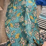 MINKPINK  Turquoise Floral Slit Maxi Skirt size M Photo 10