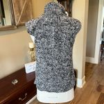 August Silk  Sweater Black White Cotton Acrylic Womens Medium Turtleneck Photo 6