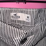 Hollister Black & White Striped Cropped Ankle Pants Relaxed Fit Photo 1