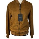 Denim & Flower Small Faux Suede Jacket Full-Zip Pocket Stretch Ricky Singh Brown Photo 0