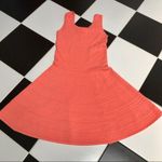 Torn By Ronny Kobo Ronny Kobo Fit & Flare Mini Dress Drop Waist Stretchy Textured Orange Coral sz M Photo 2