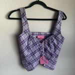Sugar Thrillz Lavender Plaid Vest Top Purple Size XS Photo 1