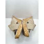 Charles David  Sandals Size 12 Womens Tan Crisscross Slip On Wedge Heel Open Toe Photo 6
