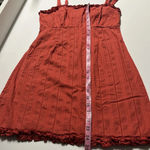 LA Hearts Imperfect mini dress faded orange xs dress ruffle hem zipper back Photo 7