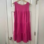 Anthropologie  Shanna Tiered Tunic Dress in‎ Medium Barbie Pink Saturday Sunday Photo 1