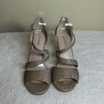 Maripé Maripe Heels Womens‎ 9 Gold Sloane Glitter Stiletto Wedding Formal Holiday Party Photo 2