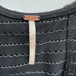 Free People  Black Embellished Cropped Beaded Split Tulip Back Tank Size XS Photo 6