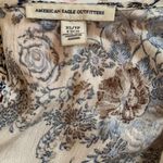 American Eagle  OUTFITTERS Dress Cold Shoulder Blue Floral Boho Long Sleeve XS Photo 5