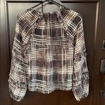 Evereve NWOT  Miley Plaid Chiffon Blouse Size XS Retaip $88.00 Photo 10
