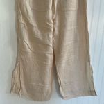 MELISSA NEPTON Summer Pant Pull On Wide Leg Waffle Cotton in Beige Clair Size L Tan Size L Photo 6