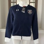 Under Armour Team USA Bomber Jacket Zip Sweatshirt Patriotic Navy Size S NEW Photo 7