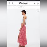 Madewell maxi “red ditzy” skirt size 14 NWT Photo 1
