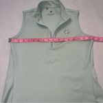 Adidas  Womens Activewear Tank Tee 3/4 Zip Sleeveless Logo-Mint Green Size Small Photo 6