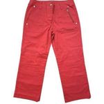 Sundance Wide Leg Pants Size 10 Vintage Brick Red Cropped Button Fly Womens Photo 0