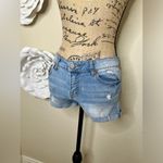 Aeropostale NTM:  Slightly Distressed Light Blue Denim Shorty Shorts Size 4 Photo 3