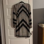 Hale Bob  Black and Cream Long Sleeve Dress Photo 4