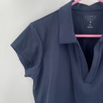 Z Supply ACTIVE Cropped Fair Play Polo Top Size Extra Large NWT Navy Blue Gym Photo 8