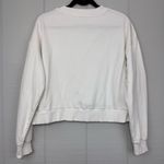 gb fashion Hamptons Tennis White Cropped Crewneck Sweatshirt Preppy Loungewear Size M Photo 2