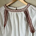 Faherty  White embroidered blouse Photo 3