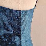 Y2K Hourglass Blue Tie Dye Glitter Cowl Neck Asymmetrical Slip Dress S M Size M Photo 8