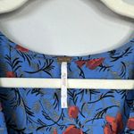 Free People  Tallulah Mini Dress Blue Floral Poppy Flower Boho Size Small Tunic Photo 4